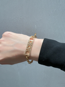 Essenceofluxury Womens Jewelry Dior Gold Chain Bracelet A152PP180 AA205030