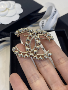 Chanel Multi Gold Heart CC Logo Brooch 