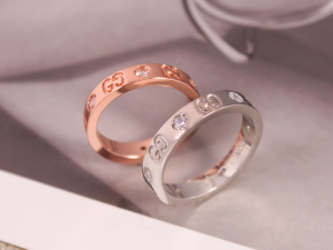 Essenceofluxury Womens Jewelry Gucci GG Icon Rings with Diamond A62PP180 AA205211