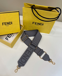Fendi Gray Ribbon Shoulder Strap Fendi Gray Ribbon Shoulder Strap