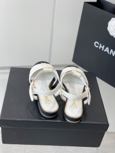Chanel White Leather Flat Shoes 35To40