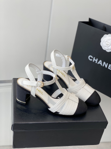 Chanel White Leather Pumps Shoes 35To40 
