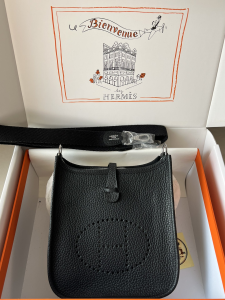 Hermes Evelyne 16 Togo Bag Black