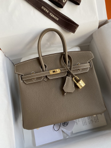Hermes Birkin 25 Bag Gray Epsom