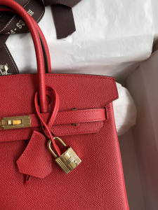 Hermes Birkin 25 Bag Red Epsom 25CM