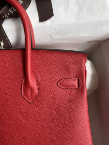 Hermes Birkin 25 Bag Red Epsom 25CM