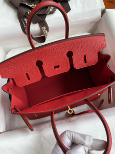 Hermes Birkin 25 Bag Red Epsom 25CM
