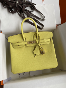 Hermes Birkin 25 Bag Yellow Epsom