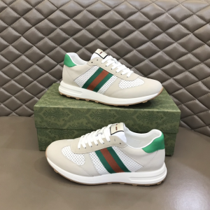 Gucci Web Leather Sneaker Beige 38To45