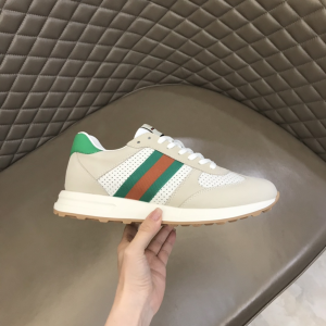 Gucci Web Leather Sneaker Beige 38To45