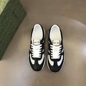 Gucci Web Leather Sneaker Black 38To45