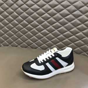 Gucci Web Leather Sneaker Black 38To45