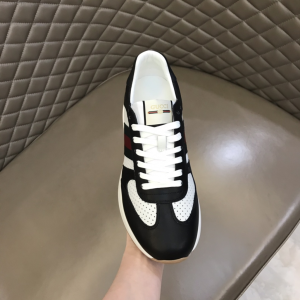 Gucci Web Leather Sneaker Black 38To45
