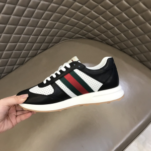 Gucci Web Leather Sneaker Black 38To45
