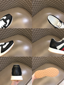 Gucci Web Leather Sneaker Black 38To45