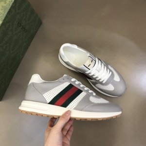 Gucci Web Leather Sneaker Gray 38To45 