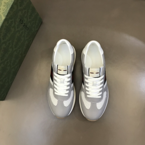 Gucci Web Leather Sneaker Gray 38To45