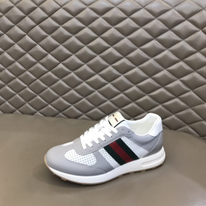 Gucci Web Leather Sneaker Gray 38To45