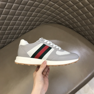 Gucci Web Leather Sneaker Gray 38To45