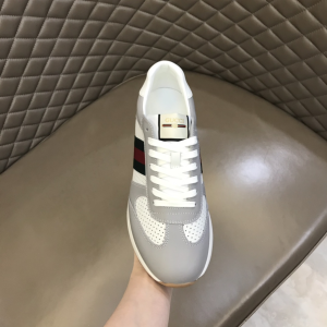 Gucci Web Leather Sneaker Gray 38To45
