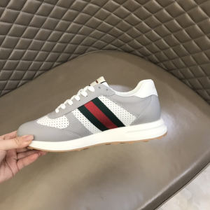Gucci Web Leather Sneaker Gray 38To45