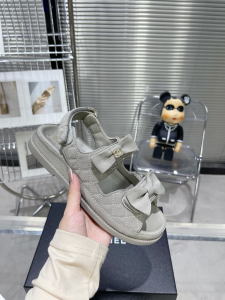 Chanel Canvas Dad Flat Sandal Gray 35To42 