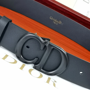 Dior Saddle CD Leather Belt Blue 35MM