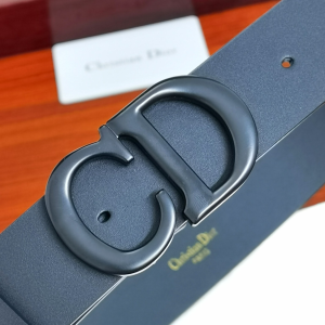 Dior Saddle CD Leather Belt Blue 35MM