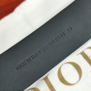 Dior Saddle CD Leather Belt Blue 35MM