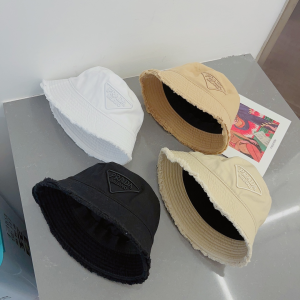 Prada Beige Canvas Bucket Hat