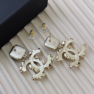 Chanel Crystal CC Drop Earrings