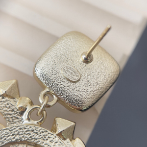 Chanel Crystal CC Drop Earrings