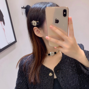 Chanel Crystal CC Hair Pin