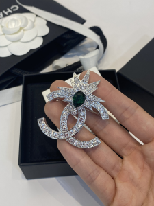 Chanel Crystal CC King Brooch