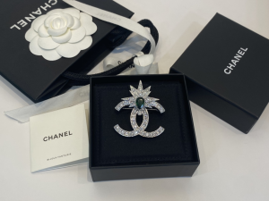 Chanel Crystal CC King Brooch