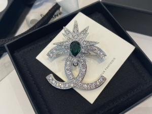 Chanel Crystal CC King Brooch