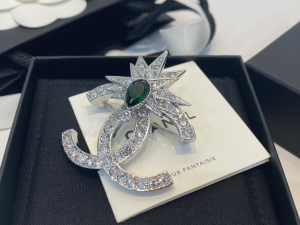Chanel Crystal CC King Brooch