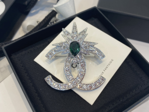Chanel Crystal CC King Brooch