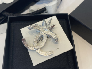 Chanel Crystal CC King Brooch