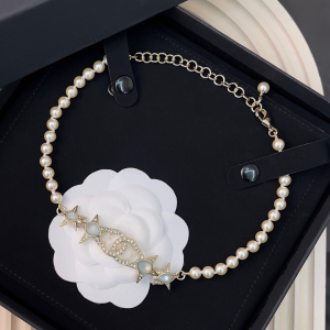 Chanel Crystal CC Pearls Necklaces