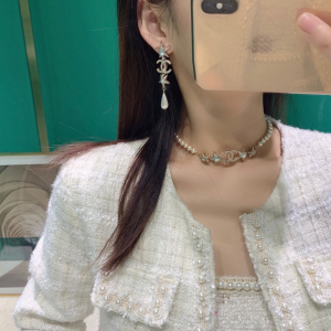 Chanel Crystal CC Pearls Necklaces