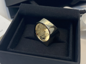 Chanel Crystal CC Square Rings