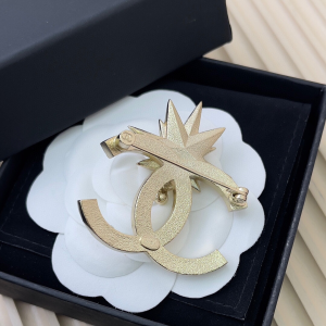 Chanel Crystal CC Star Brooch