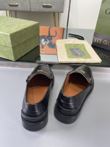 Gucci Black Leather Loafers 35TO42