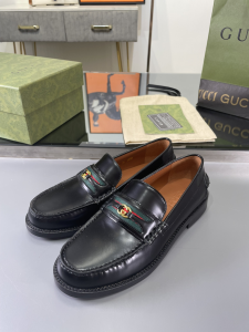 Gucci Black Leather Loafers 35TO42