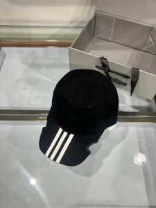 Balenciaga Black Canvas Baseball Cap Hat