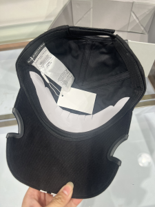 Balenciaga Black Canvas Baseball Cap Hat