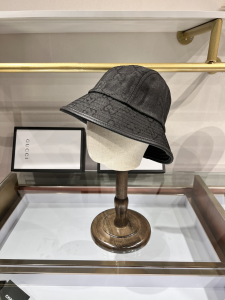 Gucci GG Black Canvas Bucket Cap Hat