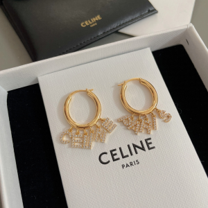 Celine Paris Hoops Crystals Earrings