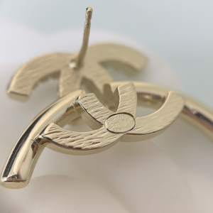 Chanel Crystal CC Logo Earrings